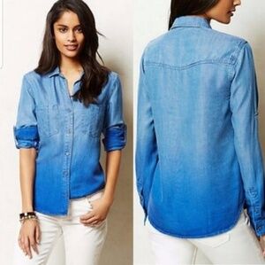 Cloth & Stone Dip dyed Chambray button down